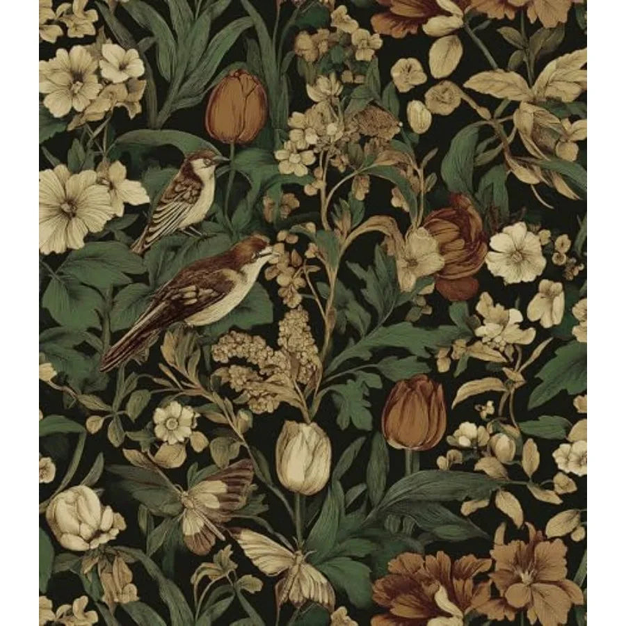 Floral and Bird Contact Paper DIY Self Adhesive Removable Wallpaper