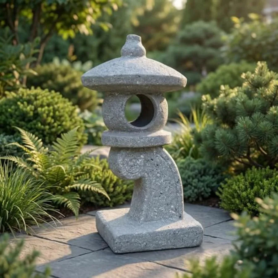 14'' High Asian Solar-Powered Zen Pagoda Garden Statue