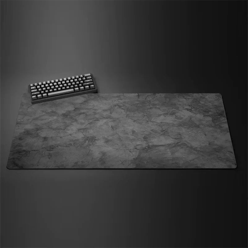 Gray Mouse Pad – Large & Small Overlocked XXL Desktop Keyboard Table Pad, Gaming Desk Mat for PC