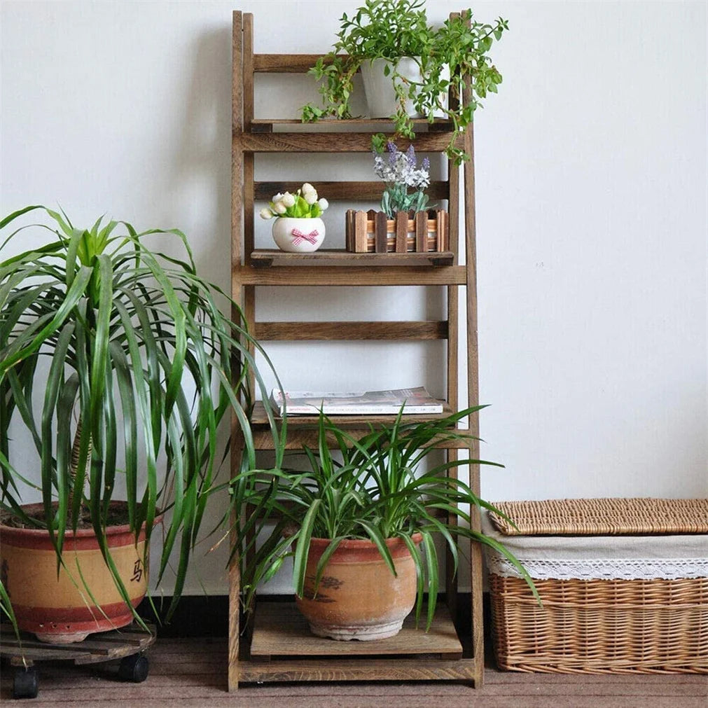 4 Tier wooden Ladder Shelf