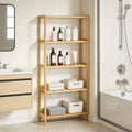 5-Tier Wide Bamboo Shelf