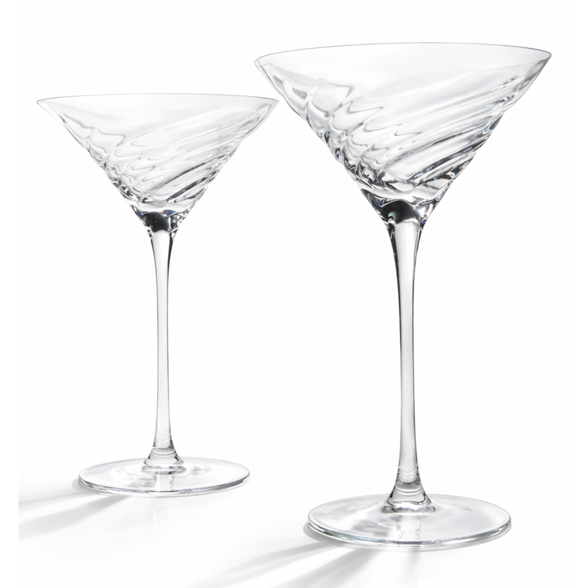 Vortex Crystal Martini Glasses – Set of 2 Luxury Stemware