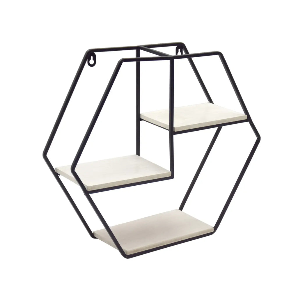 Iron and Wood Wall Shelf