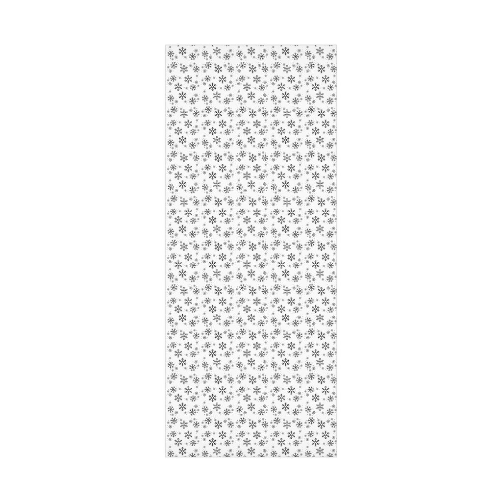 Black Snowflakes Wrapping Paper