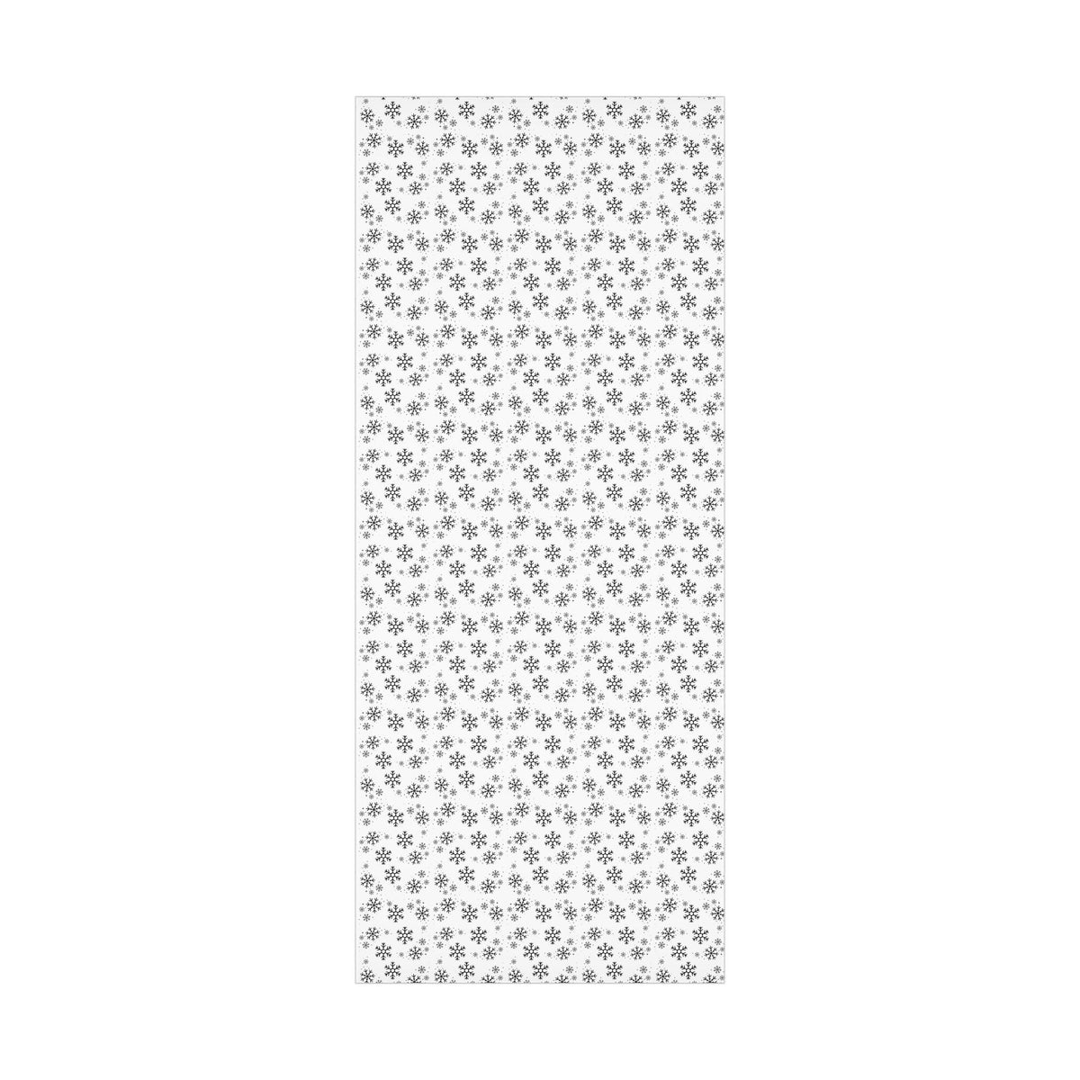 Black Snowflakes Wrapping Paper